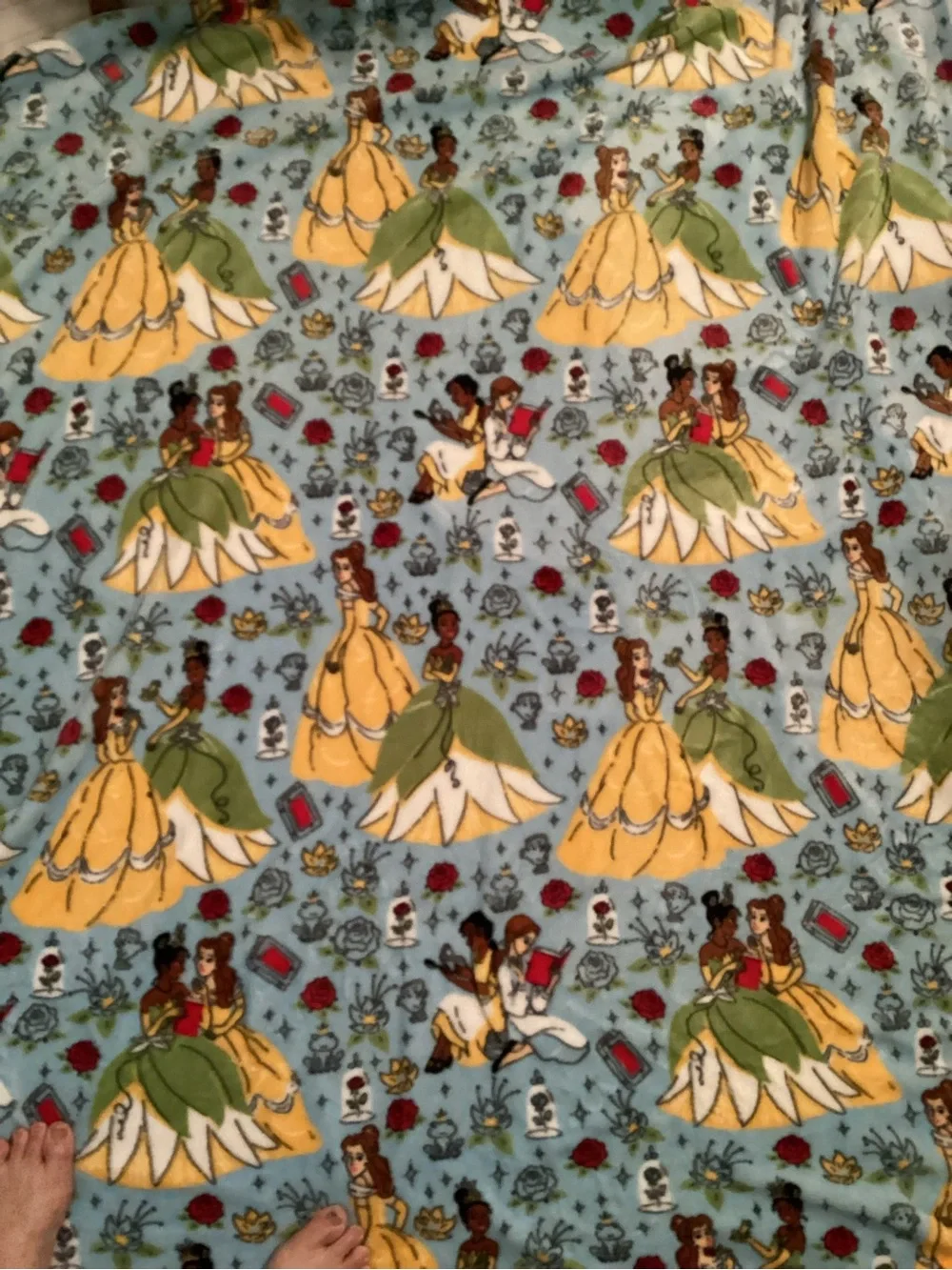 Disney The Big One Princecess Belle & Tiana 100% Polyester Blanket Throw